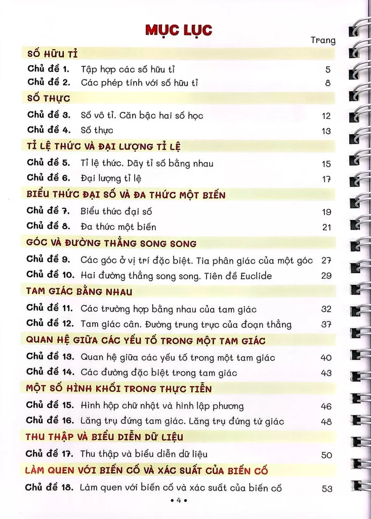 SỔ TAY TRỌNG TÂM KIẾN THỨC TOÁN LỚP 7
